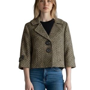 DKNY Y2K Geometric Print Jacket Size S